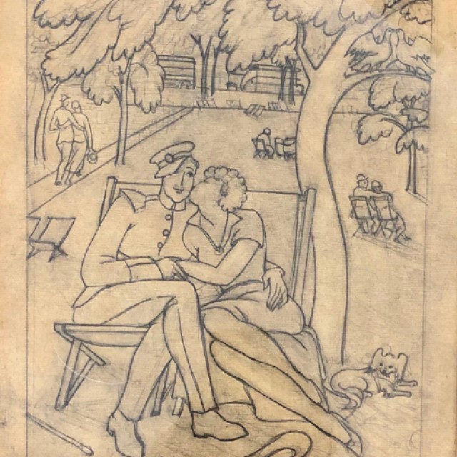 Couple on a deckchair