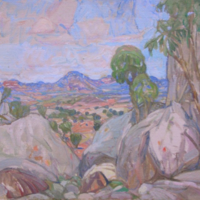 Landscape with Trees & Rocks