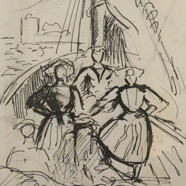 French Fisherwomen (Figures on a Boat)