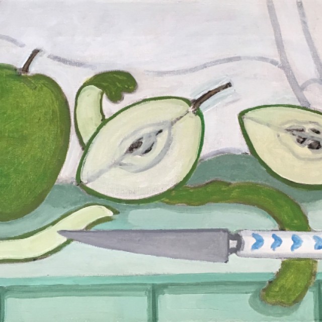 Green Apples with Knife, 1988   
