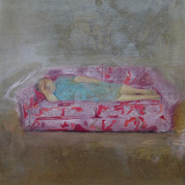 Woman on the Red Sofa