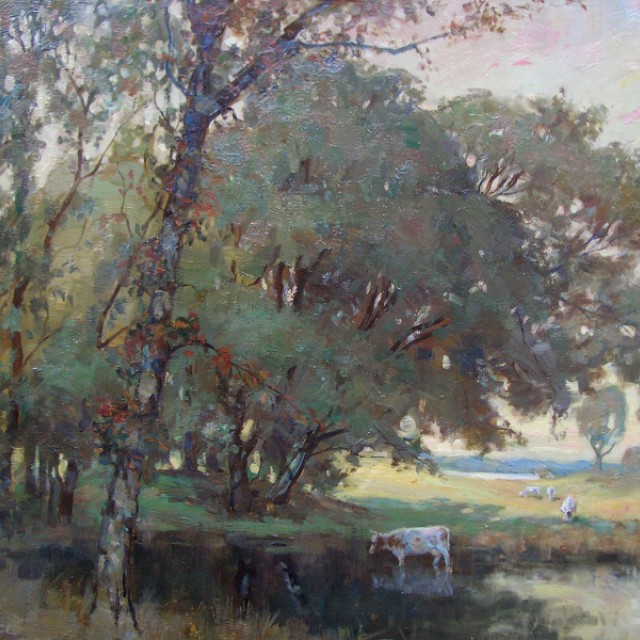 Cows Under Trees