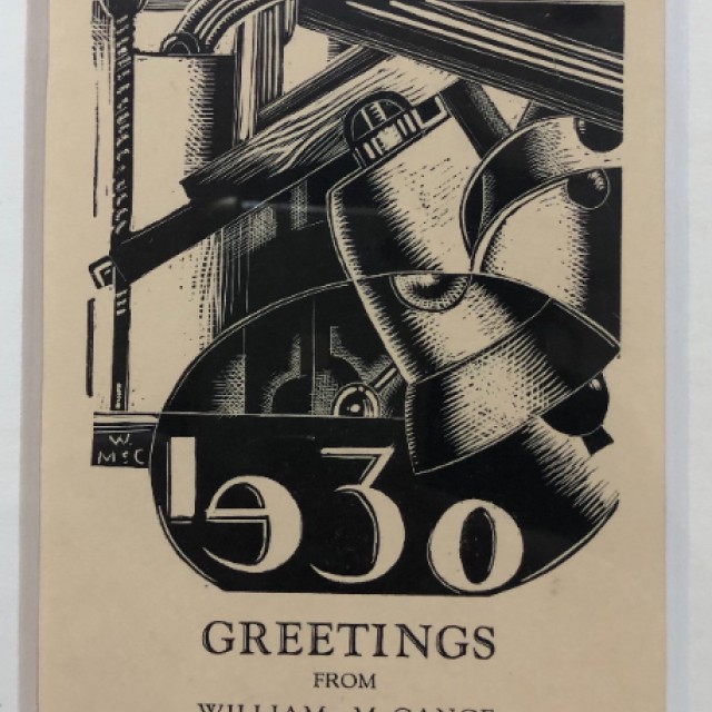 Design b, Cjristmas Greeting, 1930 - detail