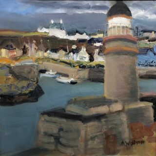 Lighthouse and harbour at Portpatrick