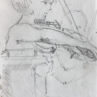 Musician playing a violin