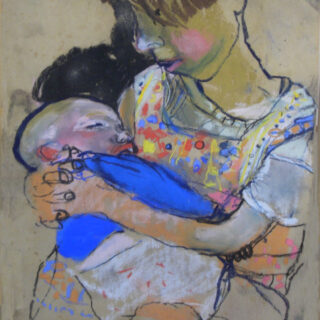 girl holding a baby