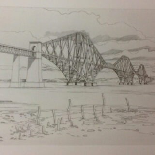 The rail bridge over The Forth river, Scotland