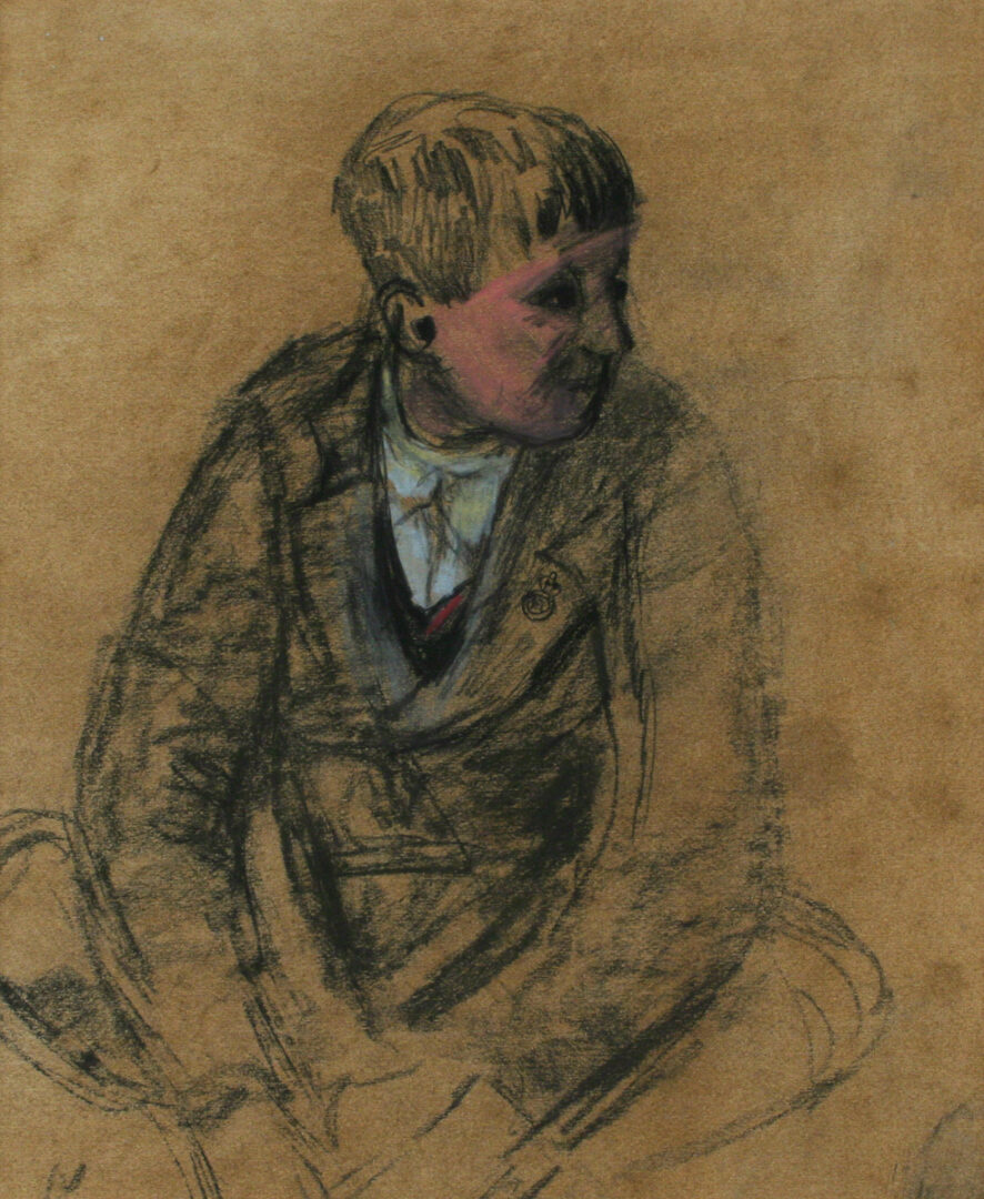 a school boy in a blazer, jumper and white shirt