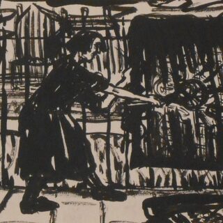 woman with carpets